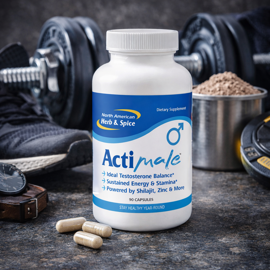 Four North American Herb & Spice oregano products displayed on a rustic wooden surface with wild oregano in the background.